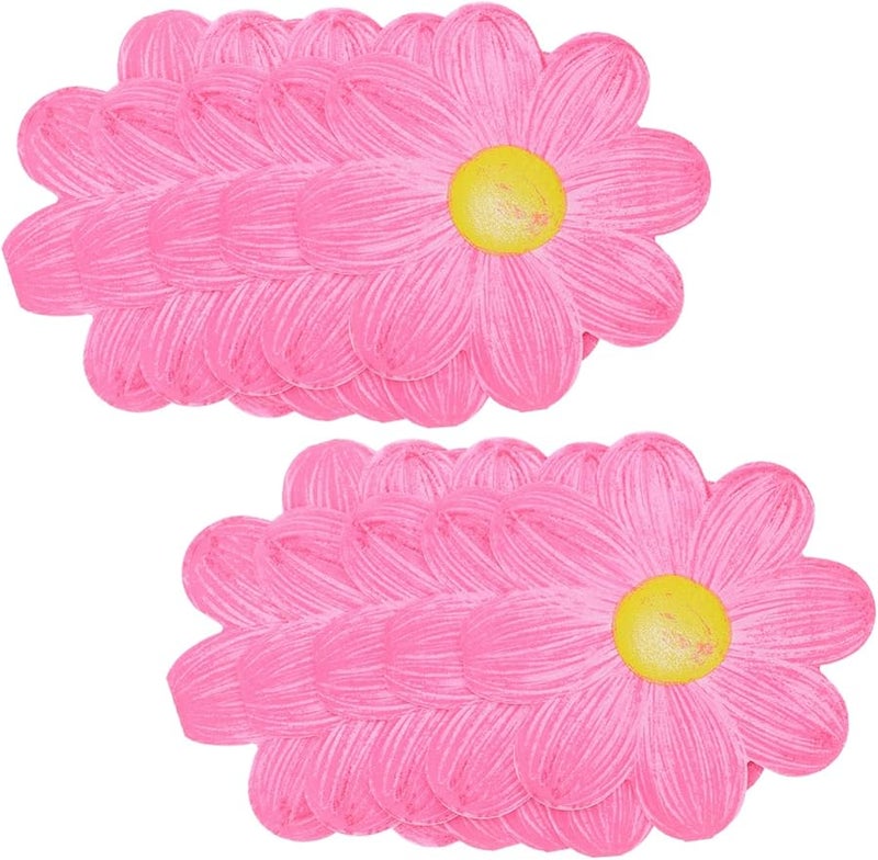 Rosy Daisy Floral Paper Napkins 40 Sheets For Birthday Wedding Party Table Decorations - Image 1